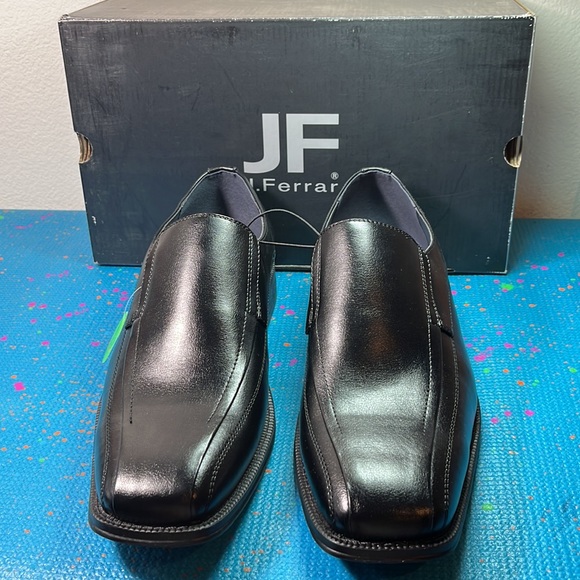 Brand new JF j.Ferrar Dash black slip on casual shoes faux leather size 11W & 9W - Picture 9 of 11